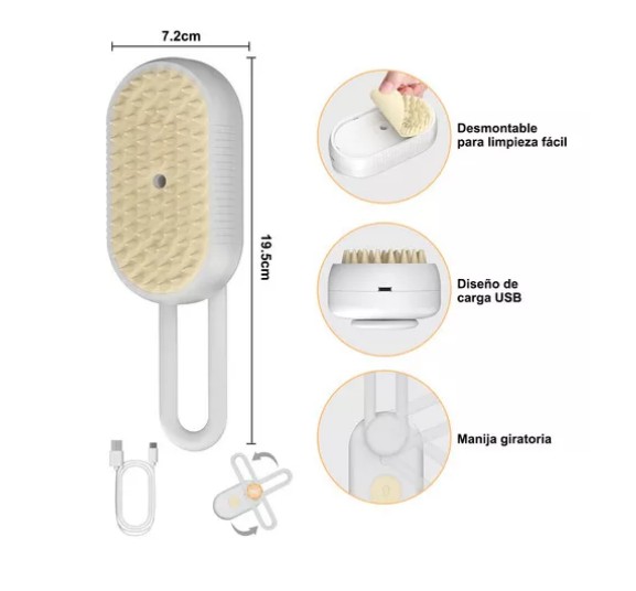 Vista 4 de Cepillo Vapor Automático Para Gatos